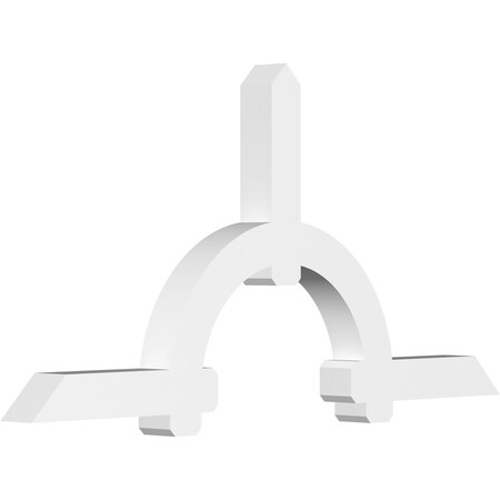 Ekena Millwork Ericson Architectural Grade PVC Gable Bracket, 96"W x 48"H x 6"D x 6"F, 12/12 Pitch GBP096X48X0606ERI00